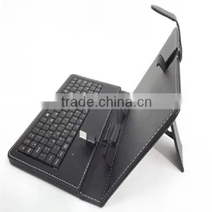 Hot 7 Inch Universal Tablet PC Leather Case With Keyboard/Holder(with Mini USB Keyboard) thumbnail-1