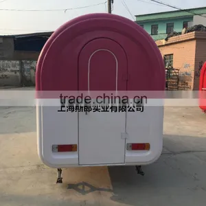 Pink and White Food Cart Food Truck Hot Dog Hamburger Ice Cream Traction Cart thumbnail-6