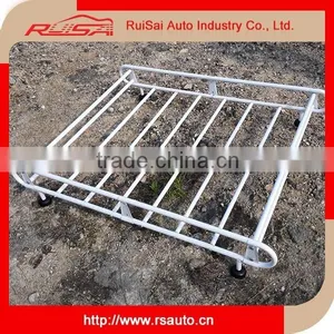 Powder Coated Aluminum Cargo Basket Universal Roof Rack thumbnail-4