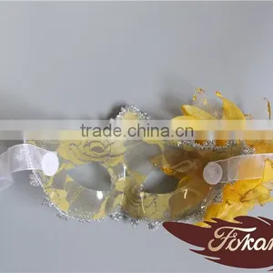 2016 Latest Selling Products PVC Venetian Mask With Artificial Flower Decoration thumbnail-4