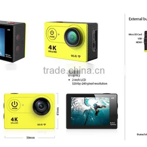 Wifi 4K FHD 1080P 60fps Helmet Sports Action Camera 170 Degree 2 Inch Screen 30 Metres Waterproof thumbnail-3