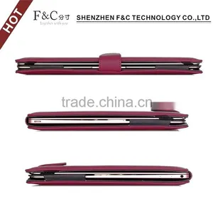 PU Leather Material Folio Cover Wholesale Case for Macbook Pro Laptops 11" 12" 13" 15" thumbnail-6