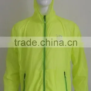 High Quality China Wholesale Custom Yellow Windbreaker thumbnail-1