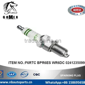 High Quality Auto Spark Plug F6RTC BPR6ES WR6DC 0241235 for ALPINA AUSTIN AUTOBIANCHI BEDFORD BMW CHRYSLER DAIHATSU.etc. thumbnail-1