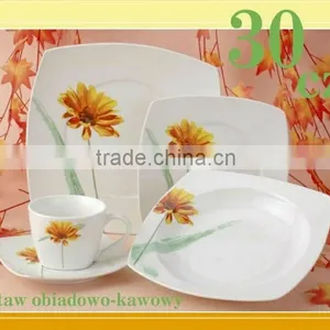 30pcs Square Porcelain Dinner Set thumbnail-2