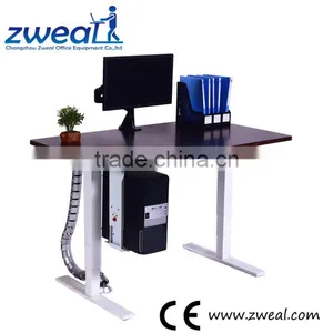 Ergonomic l Shaped Electric Executive Adjustable Height Computer Desk Factory Wholesale thumbnail-1