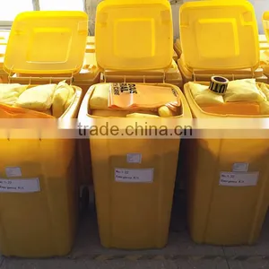Chemical Spill Kit Yellow Wheel PE Bin 240ltr thumbnail-1