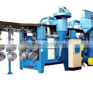Overhead Hanging Chain Type Alloy Wheels Shot Blasting Machine thumbnail-3