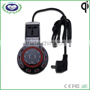 Univeral uk Plug Socket Multi Usb Port Wireless Charging Station for Samsung s7 thumbnail-3