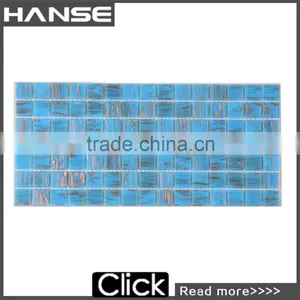 G32 Blue Color With Dots Hot Melt Backsplash Tile Glass Mosaic thumbnail-1