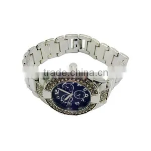 Dark Blue Dial Quartz Stainless Steel Back Ladies Stone Watches thumbnail-2