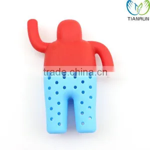 Cute Style Reusable Tools Gift Silicone Red and Blue Tea Infuser thumbnail-1