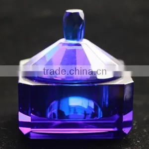 Nice Color Crystal Glass Sugar Bowl With Lit for Home Decoration thumbnail-1