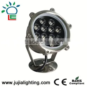 12w 304 Stainless Steel Spot Led Underwater Light for Aquarium thumbnail-1
