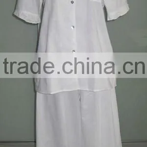 Embroidered White Cotton Kimono thumbnail-5