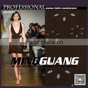 Fashional Young Lady's100% Polyester Punching Suede Fabric Hot Sell in Europe thumbnail-1