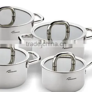 Cookware Sets With Glass Lid -4pcs MOQ:1set thumbnail-1