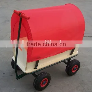 Woody Wagon Pull Along + Canopy- Flyer Cart Radio Trailer Quality Choice thumbnail-3