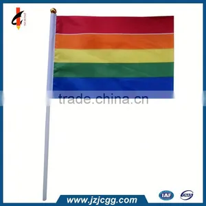 Custom Polyester Rainbow Hand Flag thumbnail-1