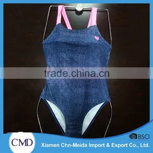 Hot Popular Dark Blue With Heart Ladies One-piece thumbnail-1