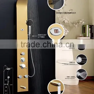 Taps and Showers 304 Stainless Steel Golden Panel Set Shower Column Y-074 thumbnail-1