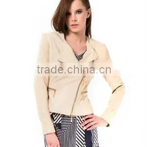 Italian Style Woman Leather Jacket 2014 Valeriano Romano Suede thumbnail-1