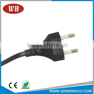 High Quality Free Sample 2 Pin Round Pin European Plug,2 Pin ac Power Cord Plug,EU 2 Pin Plug thumbnail-1