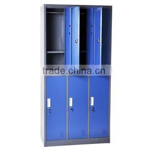 Custom Coat Rail Double Color 6 Doors Steel Locker thumbnail-1
