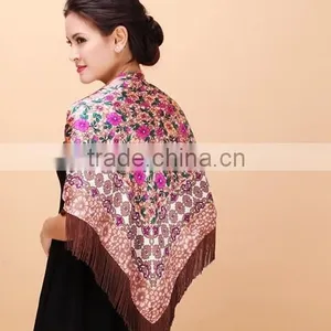Customized Silk Twill Square Scarf With Digital Printing thumbnail-6
