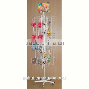 Wire Mesh Floor Spinning Display Fixture With Quality Gurantee thumbnail-1