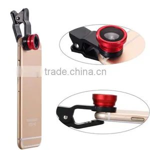 3 in 1 Fisheye Macro Wide Angle Mobile Phone Camera Lens External Lens for Mobile Camera thumbnail-4