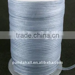 Organza Ribbon, Stringing Materials, Gray, 500yd/roll(RS6mmY059) thumbnail-1