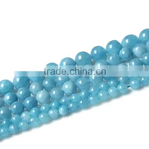 Natural Gem Beads Wholesale Aquamarine Color Treasure Bead Bead Semi-finished Long Chain DIY Handmade Jewelry thumbnail-2