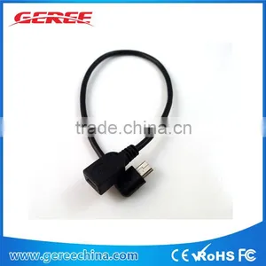 Right Angle Mini USB B Male To Female Extension Cable M/F SYNC Data Cord 20CM thumbnail-2