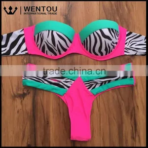 Summer Push Up Beach Print Leopard Bikini Swimwear 2016 thumbnail-1