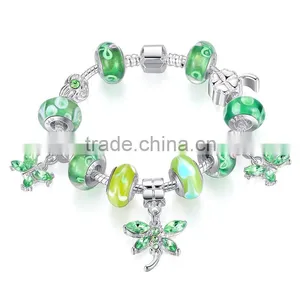 European Charm Famous Brand Butterfly Bracelet thumbnail-1