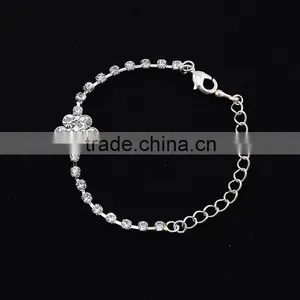 Fahion Wedding Series Woman Bulk Necklace Silver Plated Diamond Bridal Jewelry Set Supplier's Choice thumbnail-6