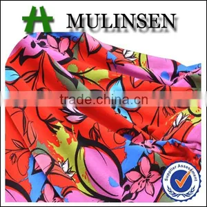 Open End Flower Printed Spun Rayon Viscose Fabric thumbnail-1
