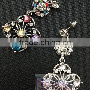 Fresh And Stylish Flower Long Diamond Earrings Drop Earrings thumbnail-2