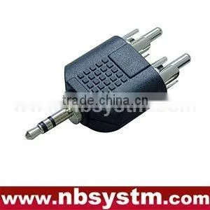 3.5mm Stereo Plug to 2RCA Plug Adaptor thumbnail-1
