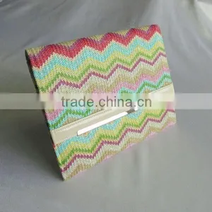 Color Lady Clutch Bag Raffia Envelope Bag thumbnail-2