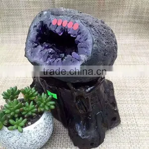 High Quality Brazil Amethyst Geodes Natural Quartz Crystal Geodes thumbnail-2