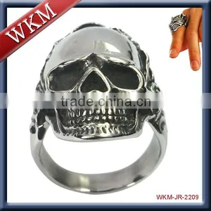 Year 2016 New Design Cheap Stainless Steel Skull Ring thumbnail-3