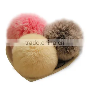 Hot Selling Rabbit Fur Ball Keychain With Low Price thumbnail-4