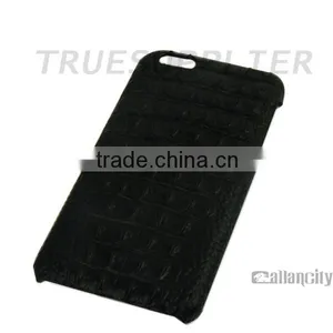 Best Quality Genuine Cowhide Leather Croco Back Grain Cover Case for IPhone 6 Plus 6+ thumbnail-1