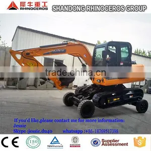 48kw Wheel Excavator/0.3m3 Bucket Crawler Excavator/8 Ton Mini Diesel Excavator thumbnail-6
