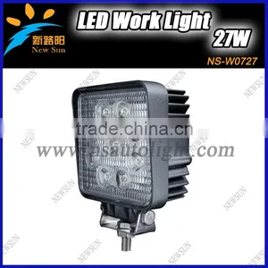Super Bright 12V Driving Worklight Square for for Truck,agricultural,machine,heavy Duty,boat,marine 27W LED Work Light thumbnail-1