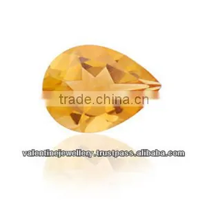 PEAR CUT CITRINE LEMON GEM NATURAL STONE, Good Golden Citrine Pear Cut for Wholesale thumbnail-1