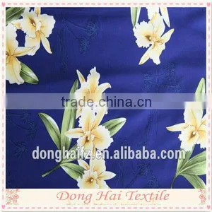 Blue 100 Cotton Fabric Spandex for Summer thumbnail-1