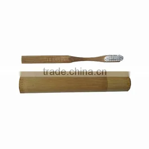Travel Kid Biodegradable Bamboo Toothbrush With Soft Round Handle thumbnail-5
